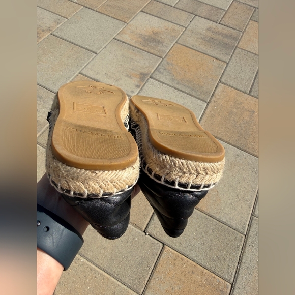 Gucci Black Leather Espadrilles with Gold Accents - Picture 9 of 9